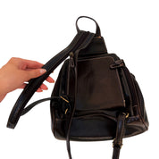Brown Leather Mini Backpack
