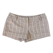 Vintage Beige Plaid Shorts (S)