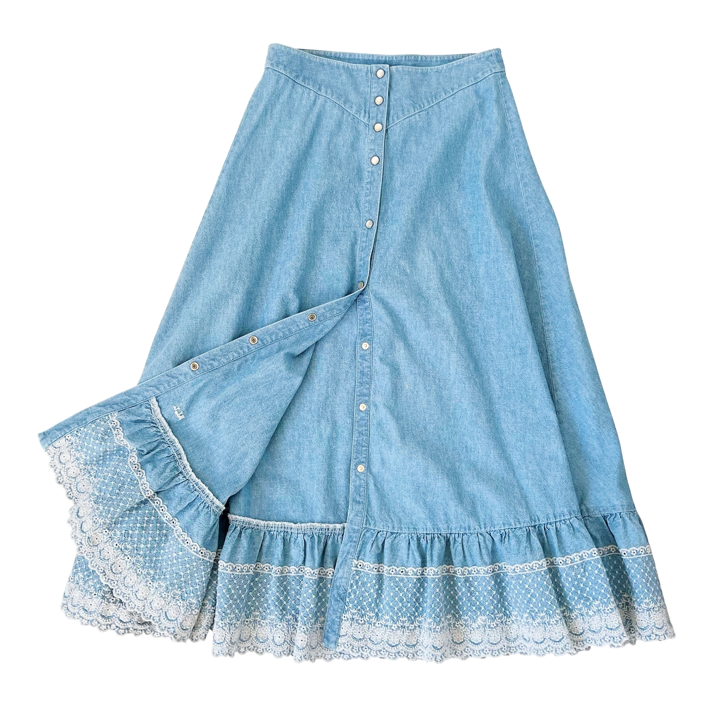 Ralph Lauren Vintage Chambray Skirt (XS/S)