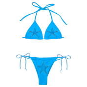 Blue Laced Bikini Bottom (XS-XL)