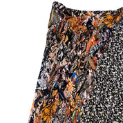 Silk Mixed Print Skirt (XS)