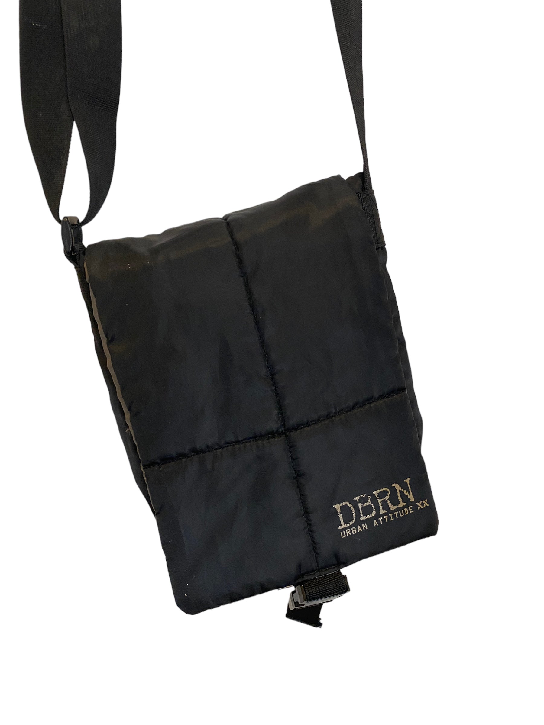 Y2K Utility Black Puffer Cross Body Bag