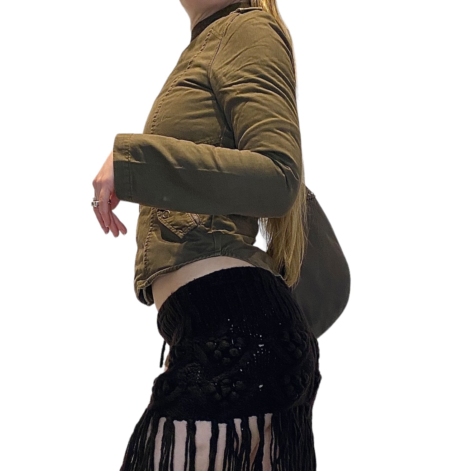 Vintage Military Cropped Jacket (S)
