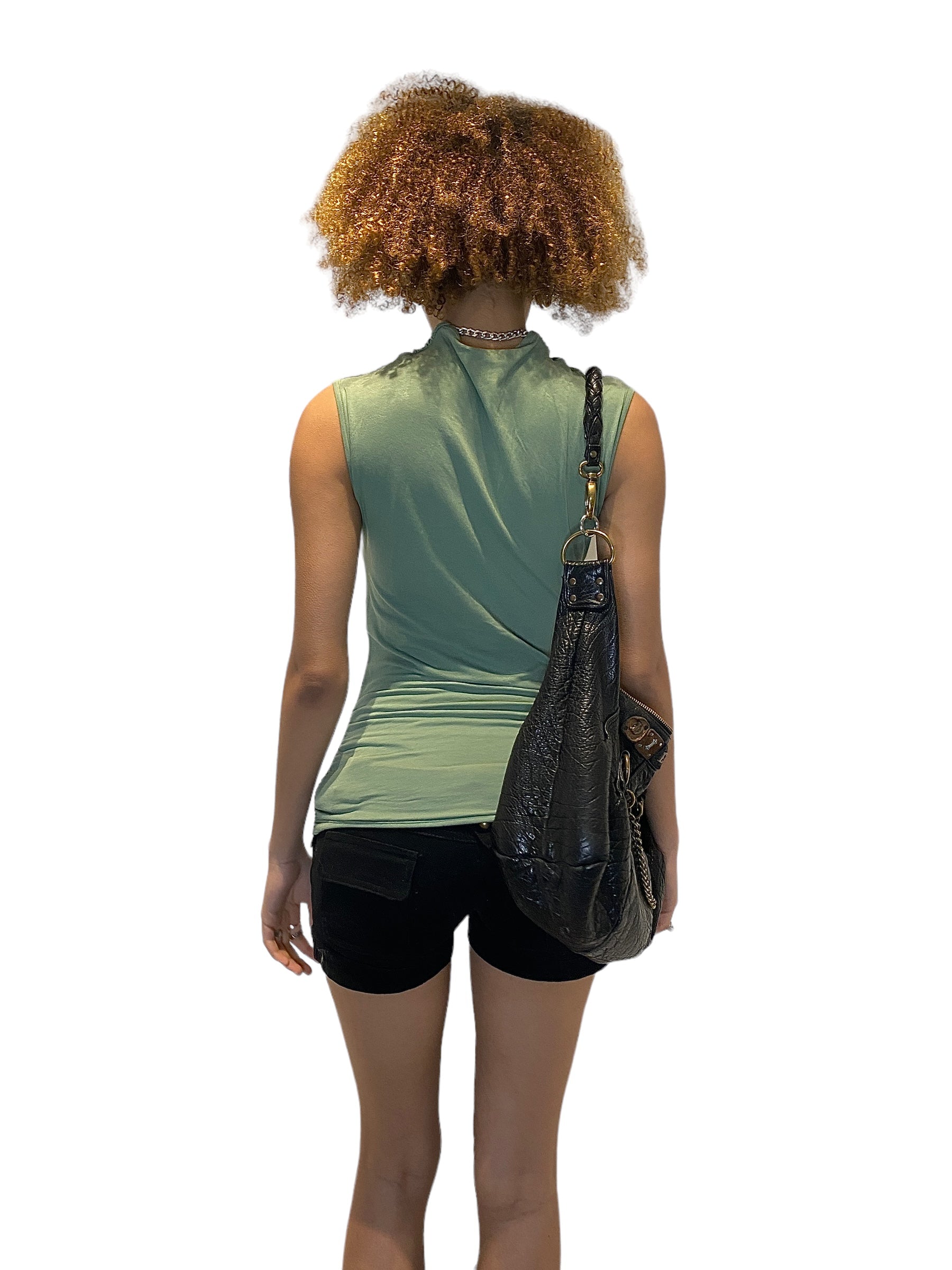 y2k High Neck Ruched Top by Kookai (S)