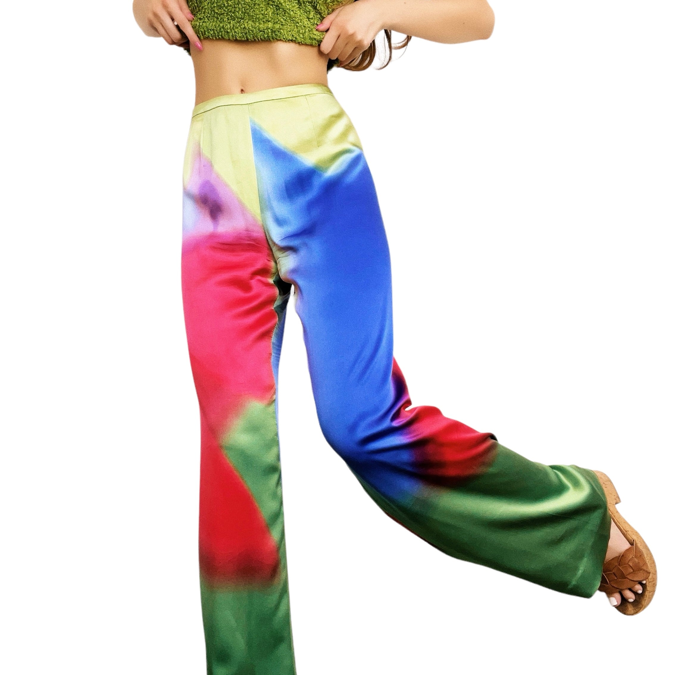 Giorgio Armani Vibrant Silk Pants (S)