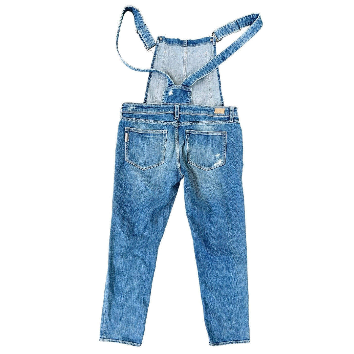 Paige Distressed Denim Overalls (S/M)
