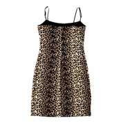 90s Leopard Print Dress (M)