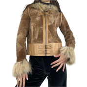 Suede Patchwork Fur Jacket (XS/S)