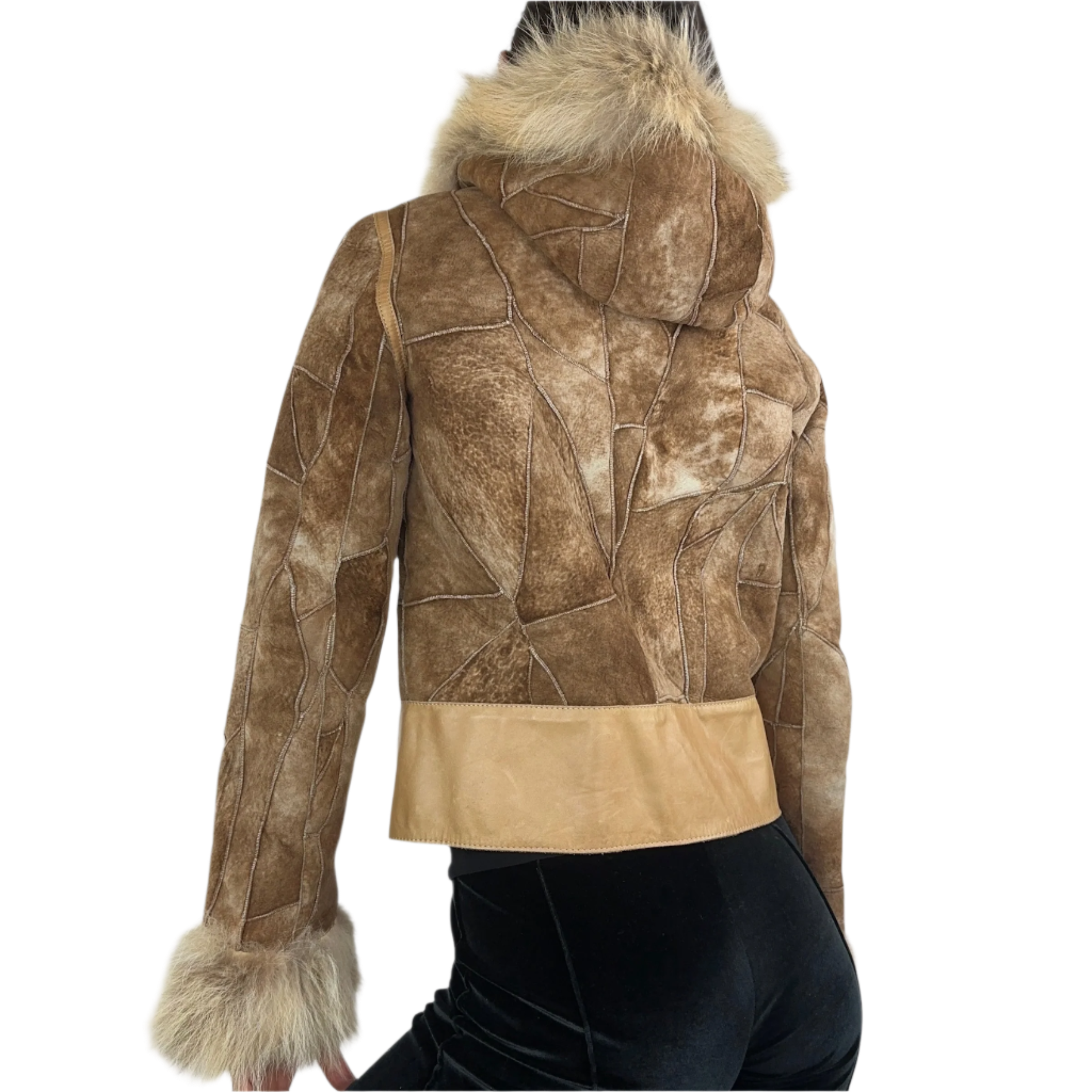 Suede Patchwork Fur Jacket (XS/S)