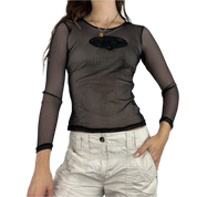 Morgan De Toi Netted Long Sleeve Top (XS/S)