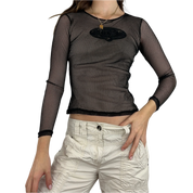 Morgan De Toi Netted Long Sleeve Top (XS/S)