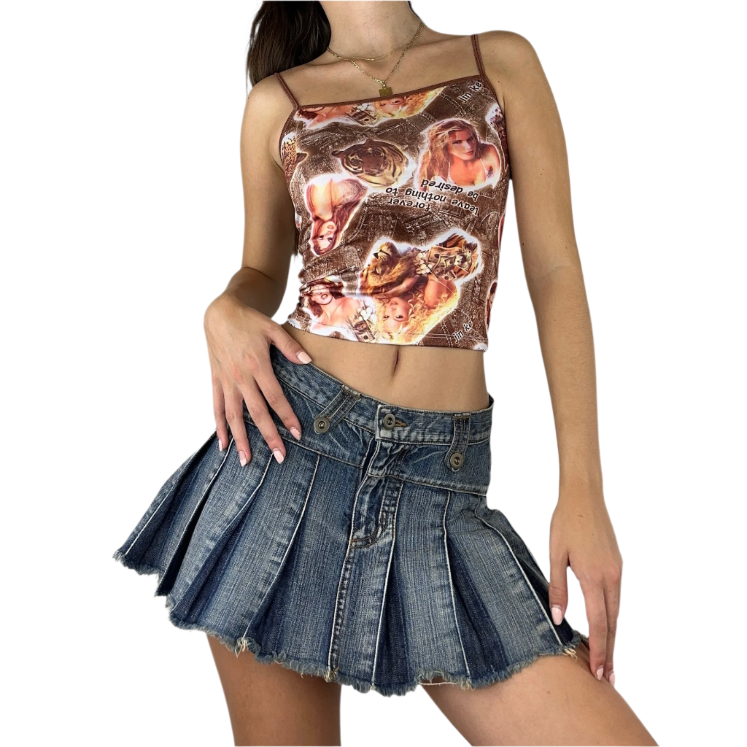 Tiger Pin Up Chick Tank (XS/S)