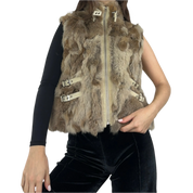 Genuine Fur Buckle Vest (S)