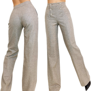 Sézane Taupe Tweed Trousers (XS)