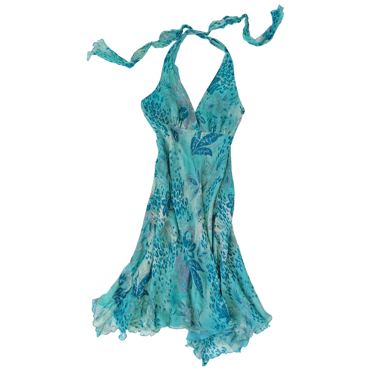 Early 2000s Silk Halter Dress (M) Early 2000s Silk Halter Dress (M)