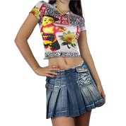 Mesh Doll & Flower Baby Tee (XS)