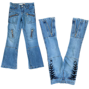 Early 2000s Lace Up Jeans (XS/S)