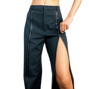 French Vintage Zip Up Trousers (M)