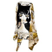 Artsy Graphic Sleeveless Duster (One Size)