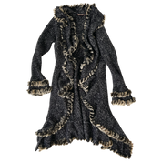 Fur Trim Duster Cardigan (S/M)