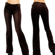 90s Brown Corduroy Buckle Pants (S)