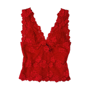 Bebe Cherry Red Lacy Top (XS/S)