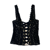 Lacy Black Corset Top (S)