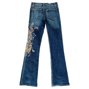 Early 2000s Embroidered Jeans (XS)