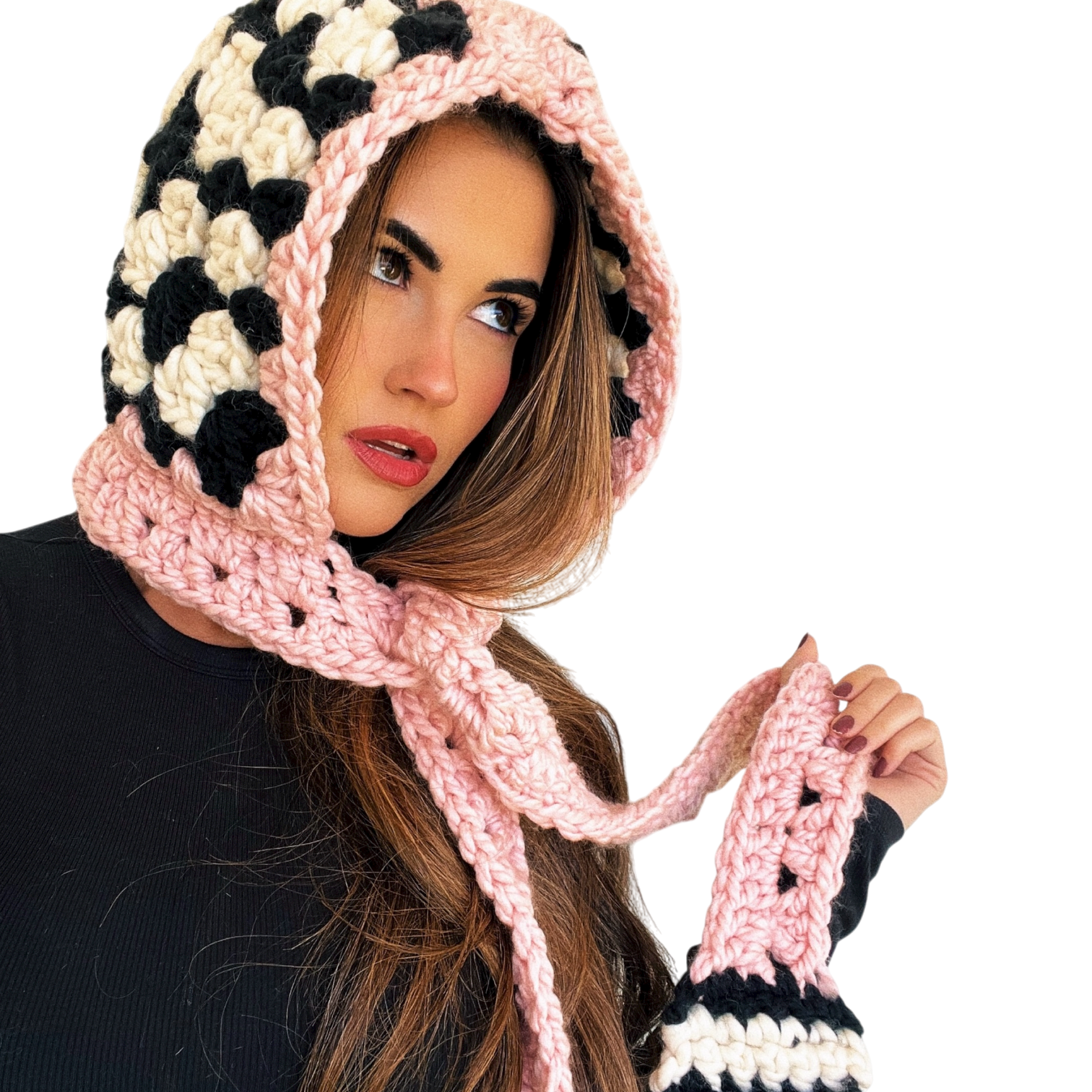 Pretty In Pink Crochet Scoodie