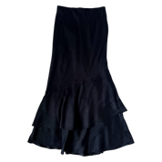 Black Tiered Maxi Skirt (S)