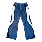 90s Funky Wide Leg Jeans (S)