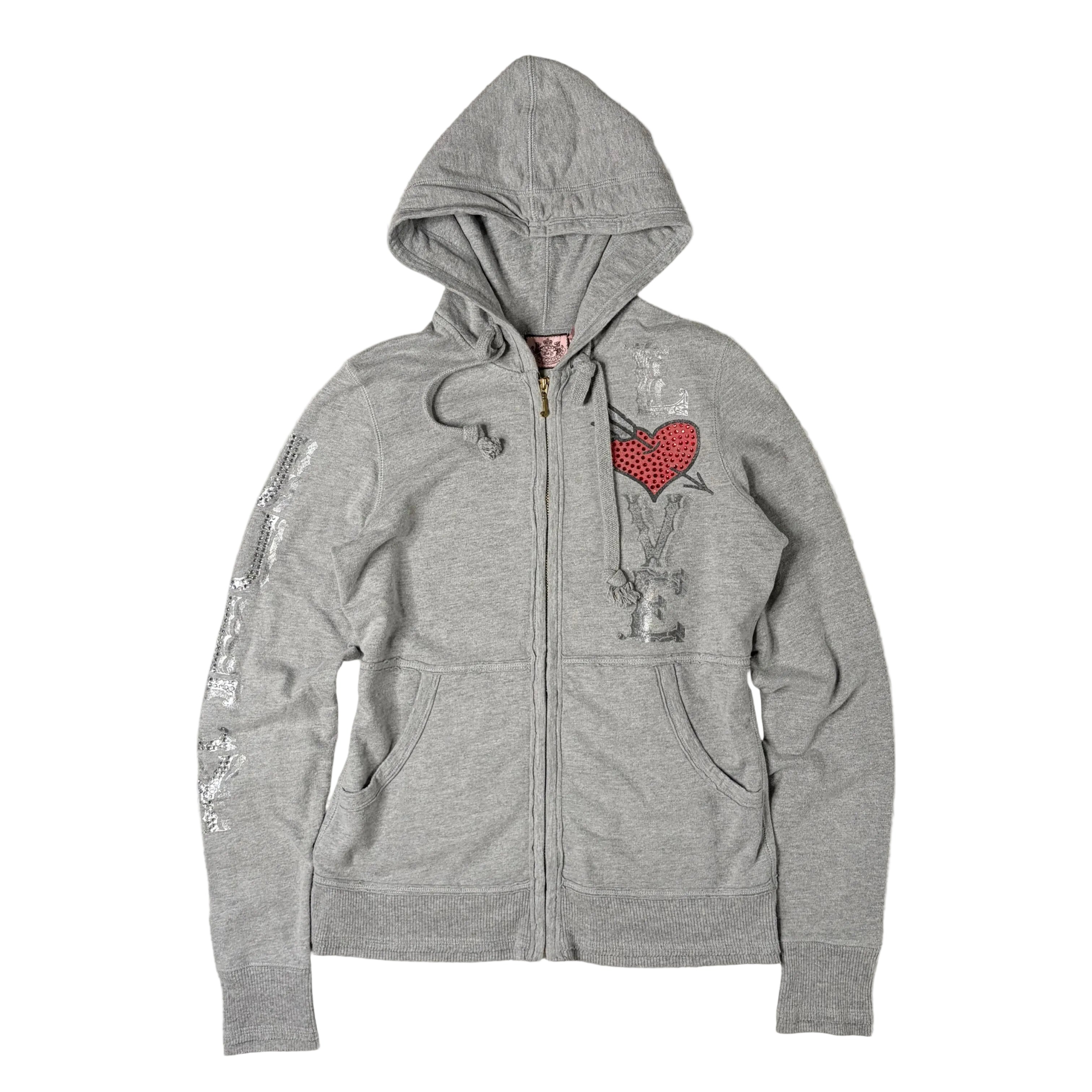 Juicy Couture Bedazzled Zip Up (L)