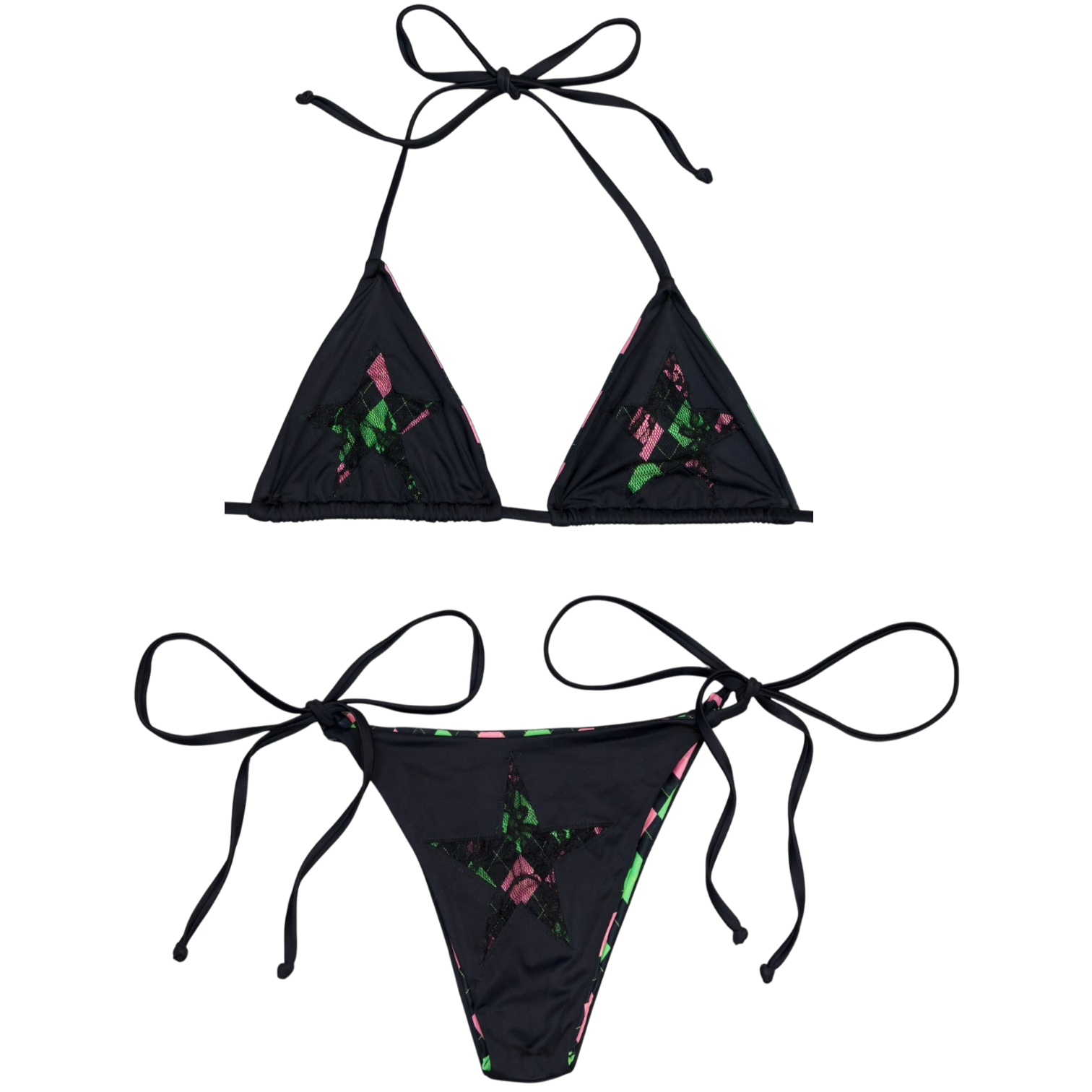 Argyle Laced Bikini Top (XS-XL)