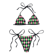 Argyle Laced Bikini Top (XS-XL)