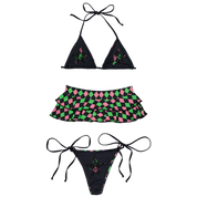 Argyle Laced Bikini Top (XS-XL)