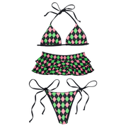 Argyle Laced Bikini Top (XS-XL)