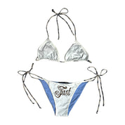 Cavalli Beachwear Rhinestone Leopard Bikini (XS/S)