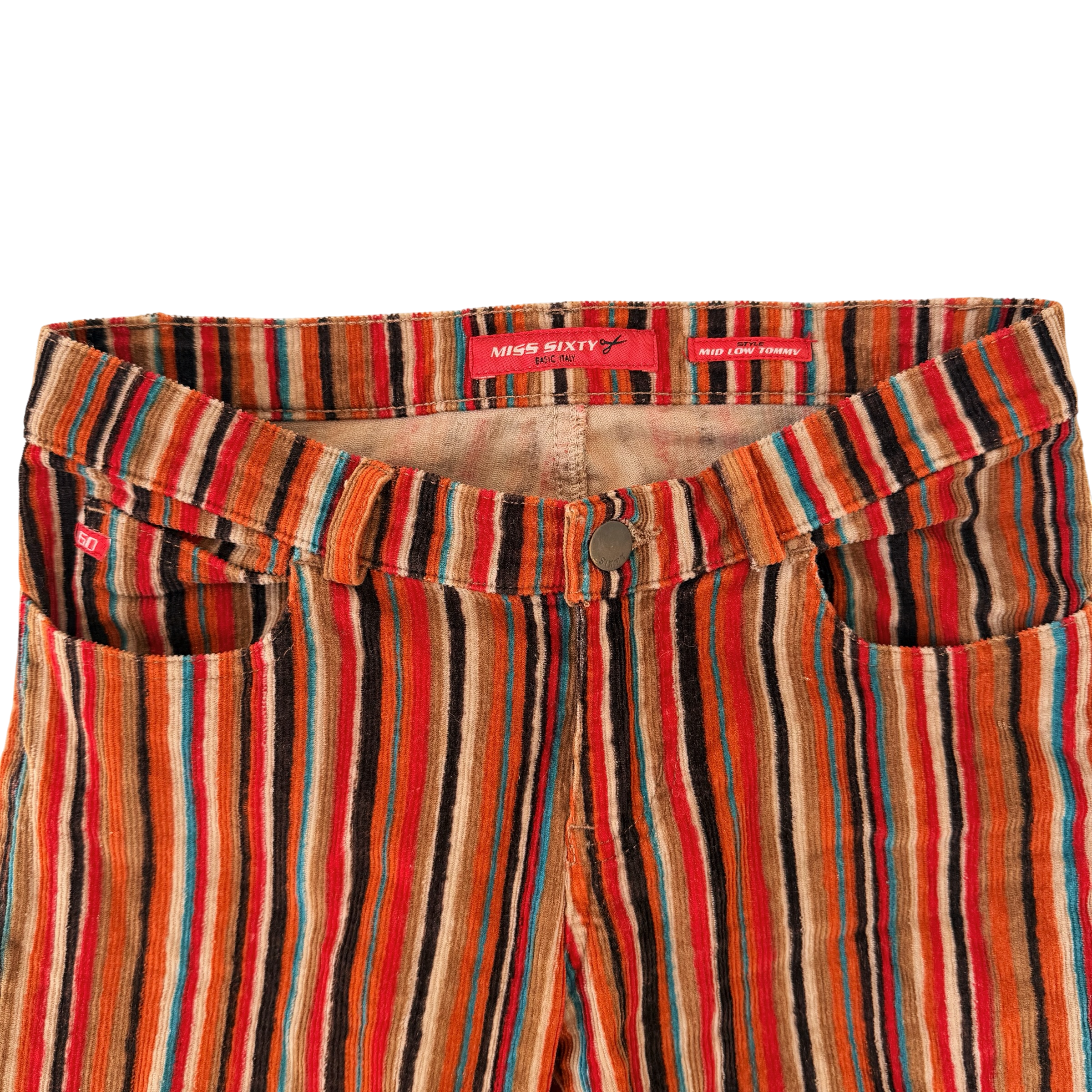 Miss Sixty Striped Corduroy Pants (XS)