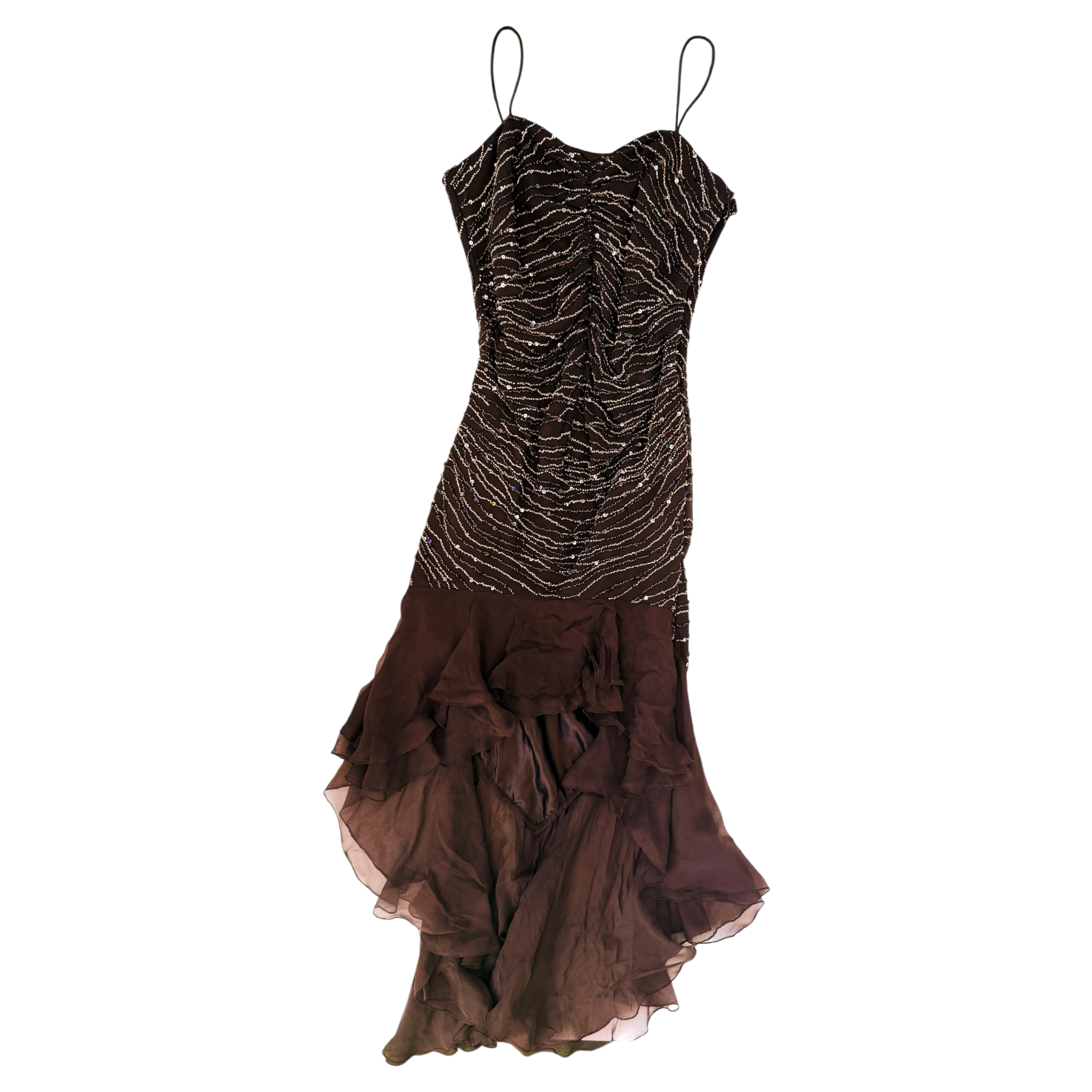 Scala Heavily Beaded Silk Dress & Shrug (M)