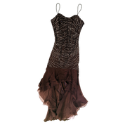 Scala Heavily Beaded Silk Dress & Shrug (M)