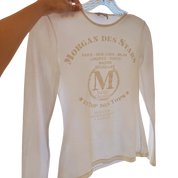 Morgan De Toi White Mesh Top (XS/S)
