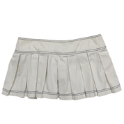 Miss Sixty 2000s White Low Rise Pleated Micro Mini Skort (M)