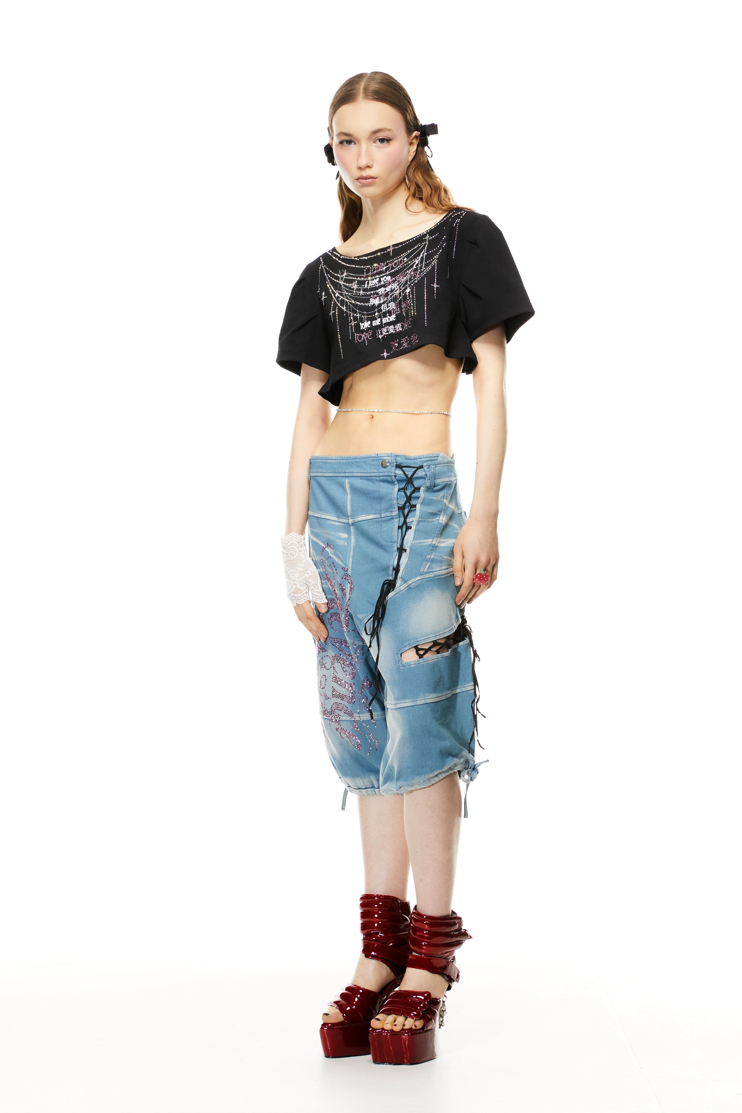 Revenge Lace Up Jorts (S-L) – Holy Thrift