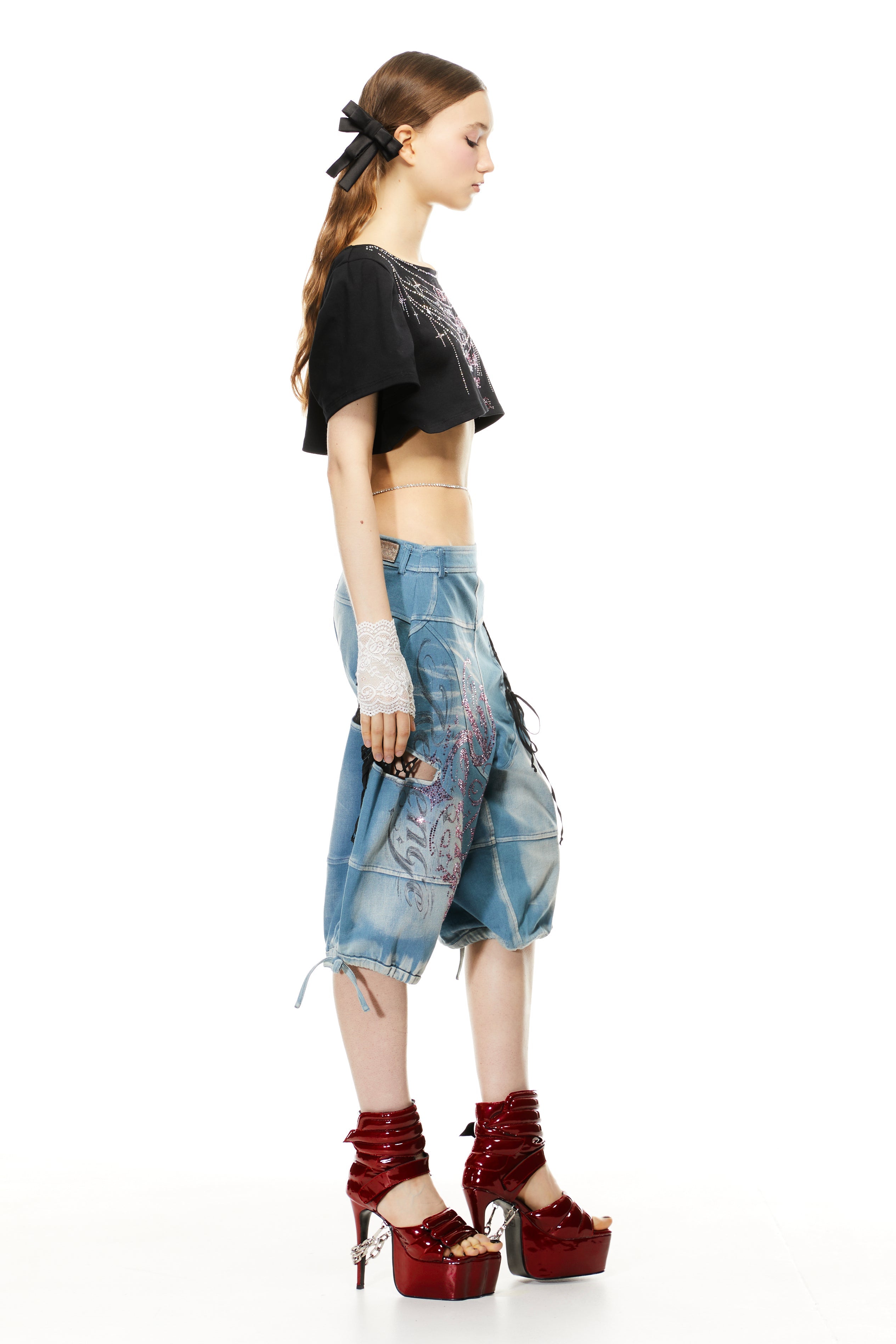 Revenge Lace Up Jorts (S-L)
