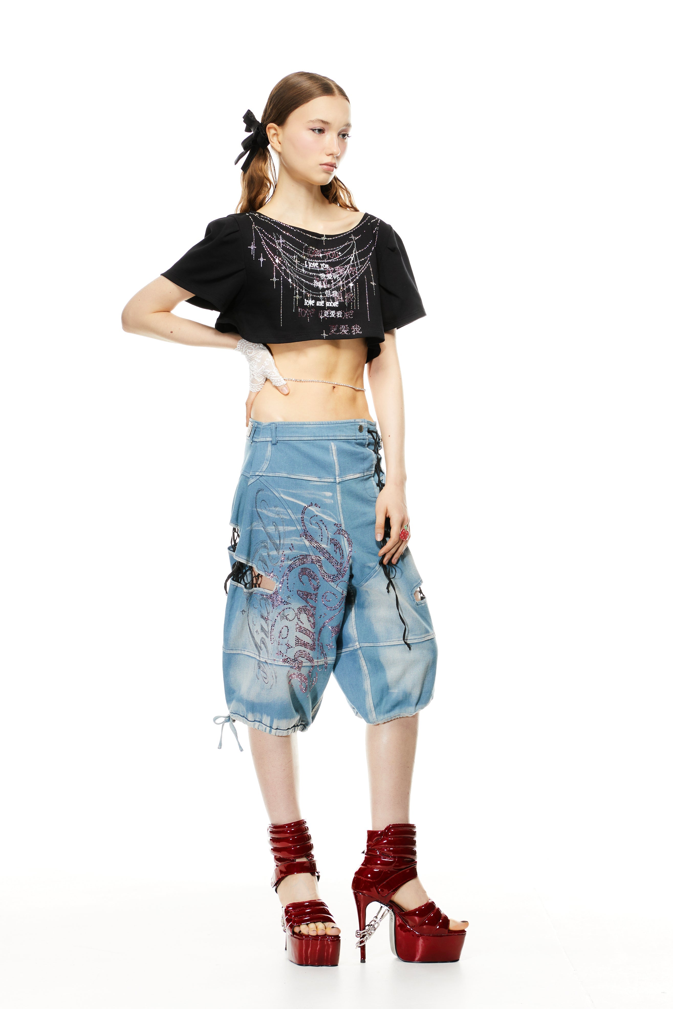 Revenge Lace Up Jorts (S-L)