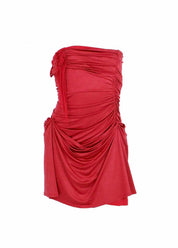 Ruched Ruby Mini Dress (S)