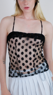 Mesh Polka Dot Tank