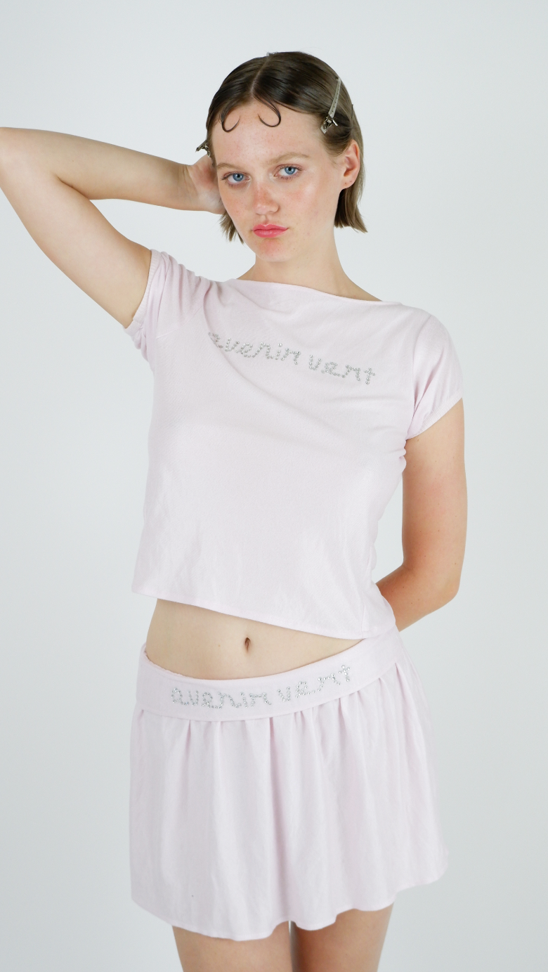 Avenir Vert Rhinestone Logo Baby Tee