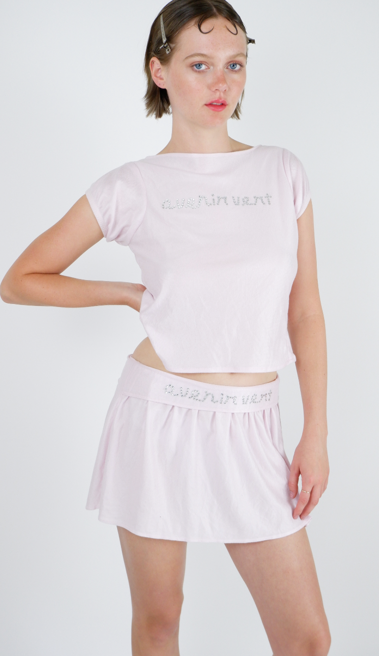 Avenir Vert Rhinestone Logo Baby Tee