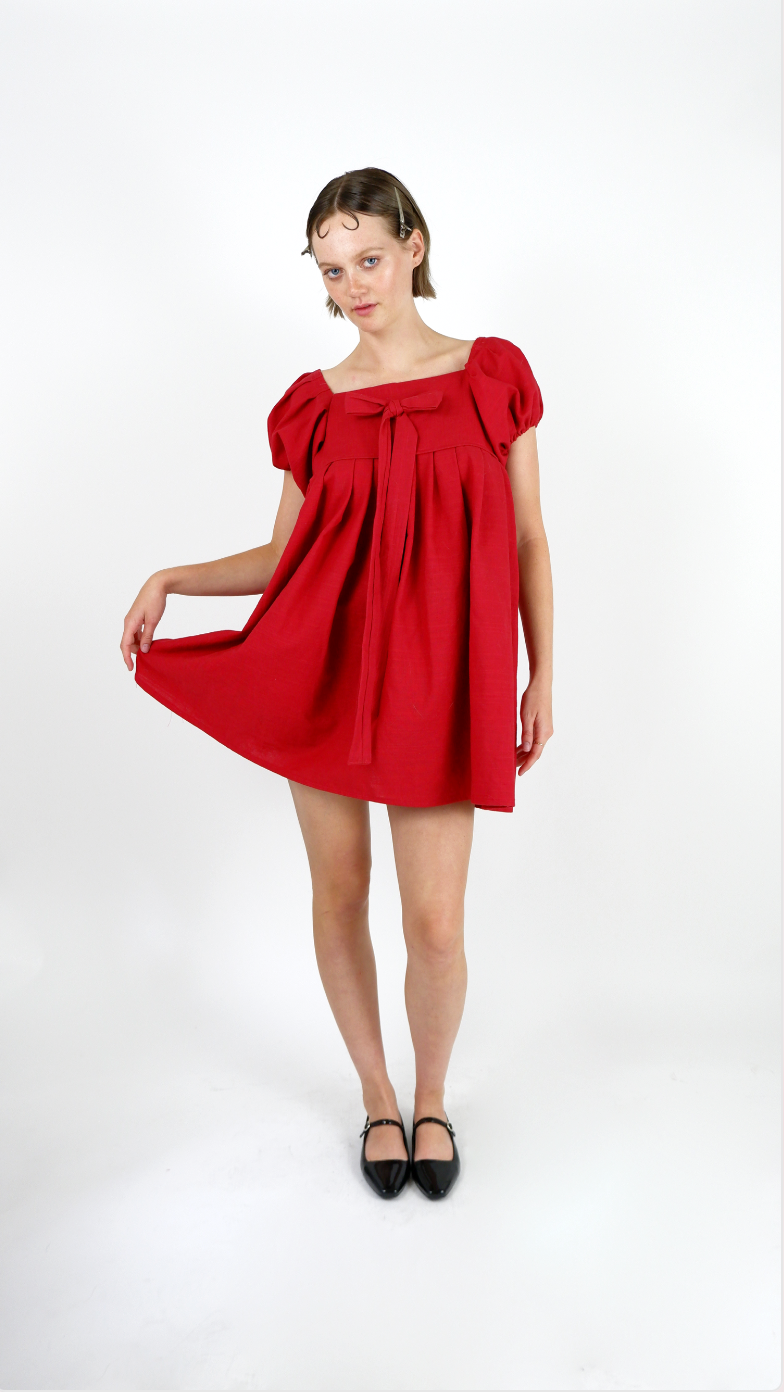 Cherry Princess Babydoll Mini Dress